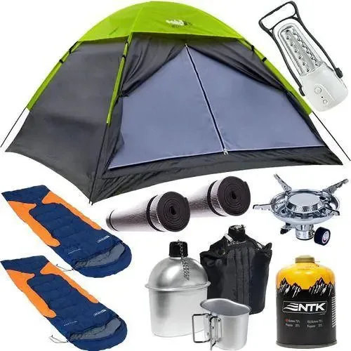 Kit Acampamento Praia Echolife Weekend 3 Pessoas Acessórios