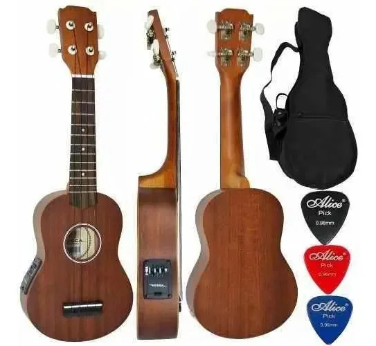 Kit Ukulele Vogga Soprano Eletroacústico Completo Vuk309