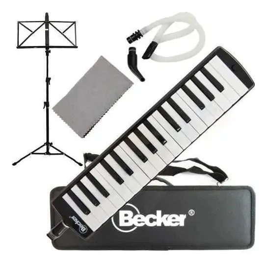Kit Escaleta Melodica Becker 32 Teclas Com Estante Partitura