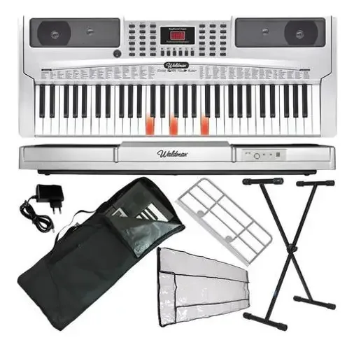 Kit Teclado Musical Waldman Keypro Flash 61 Com Acessórios