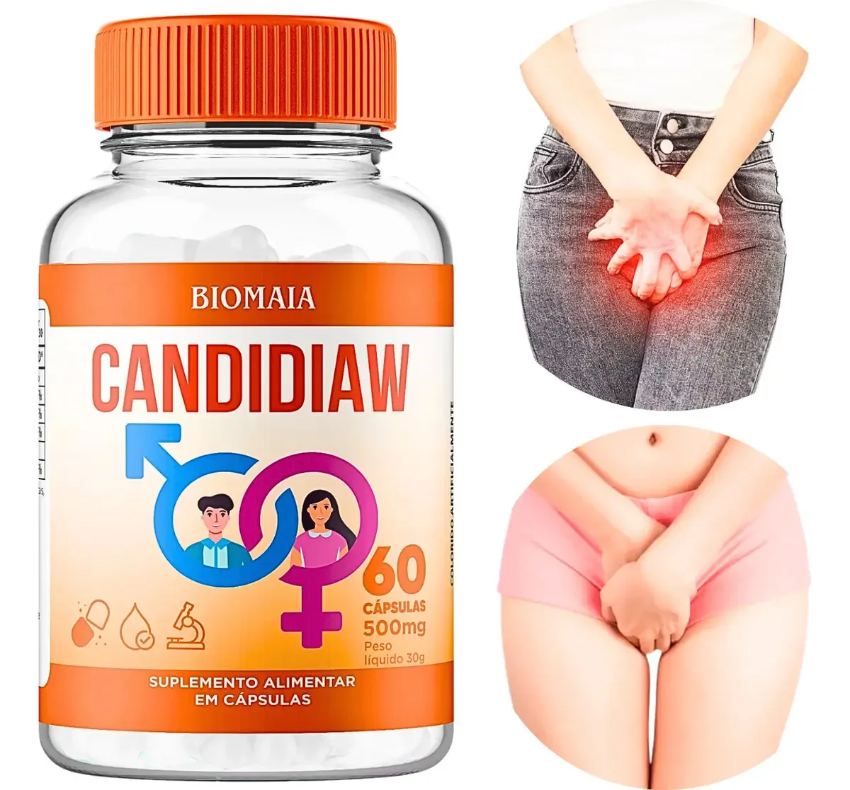 Candidíase Vaginal E Masculina Com Coceira Íntima Neutro