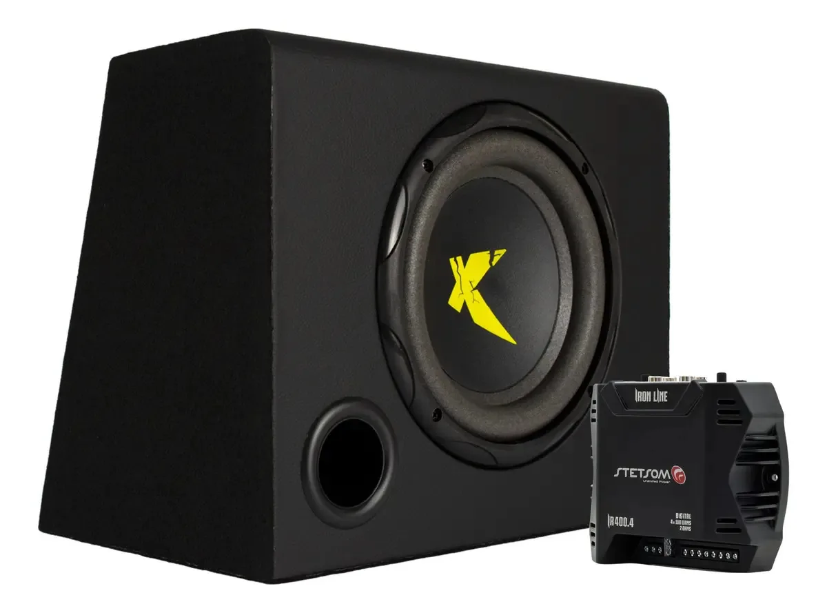 Caixa Subwoofer 8 Exclusive 300w Amplificador Stetsom 400.4