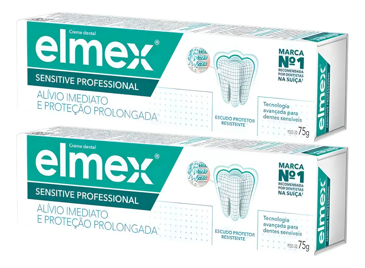 Kit 2 Creme Dental Elmex Sensitive Professional 75g