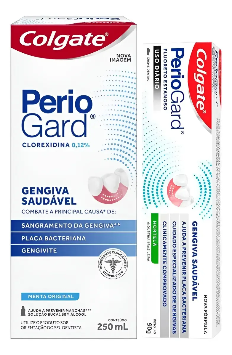 Kit Creme Dental E Enxaguante Bucal Periogard Colgate