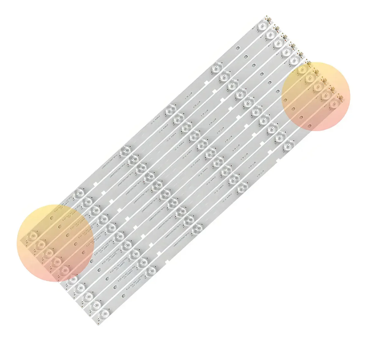 Kit 10 Barras LED Compatível Ltdn48k20dam 48" PCI Eletroparts