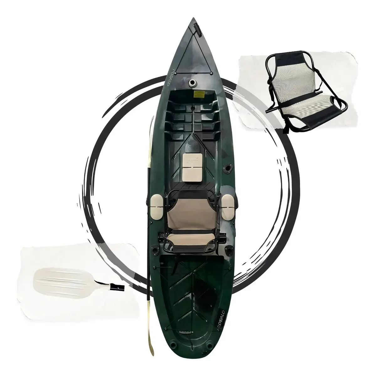 Caiaque De Pesca Robalo Light - Caiaker Cor Exercito