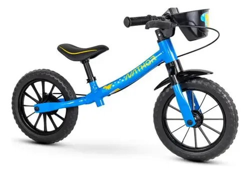 Bicicleta Infantil Equilibrio Sem Pedal Balance Azul Nathor