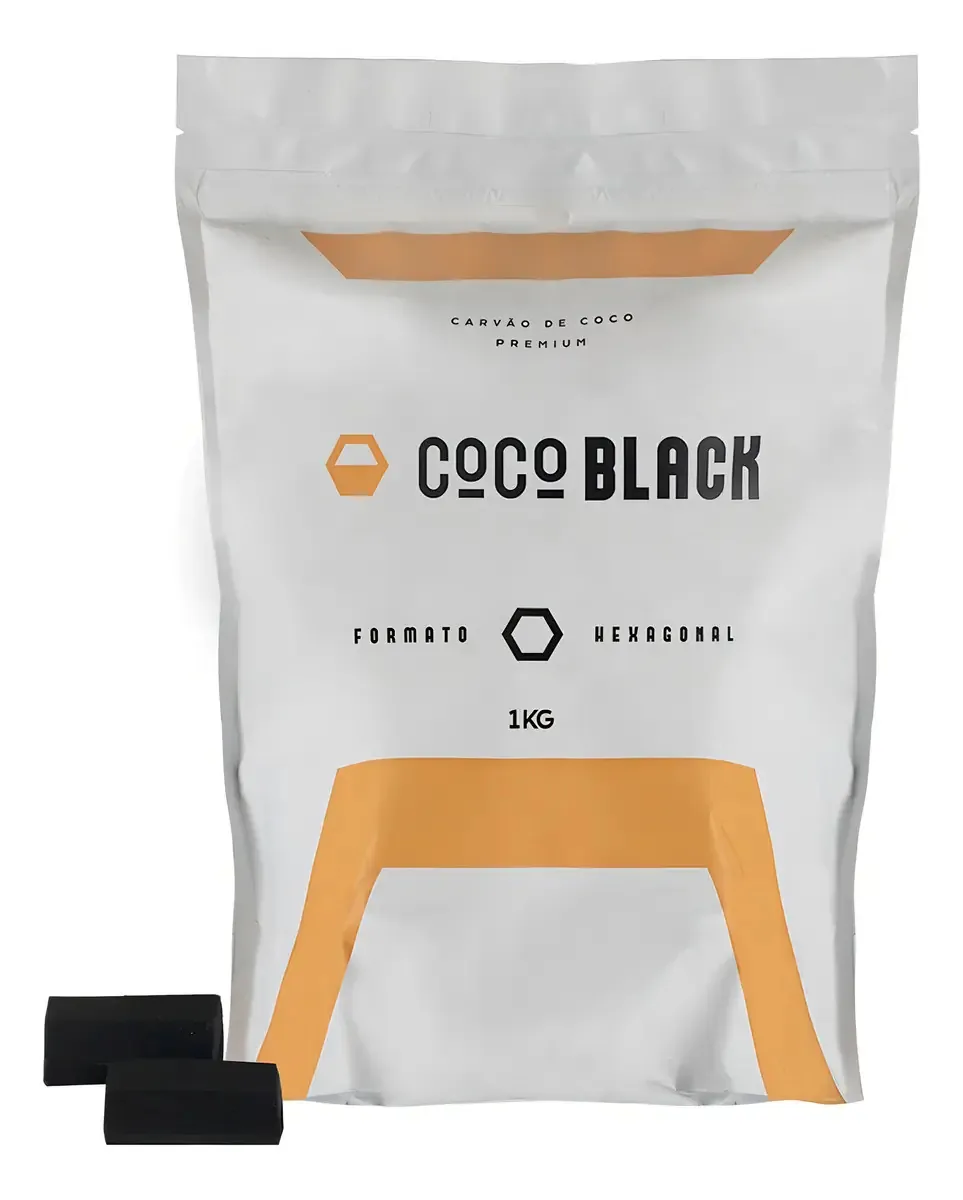 1kg Carvão De Coco Hexagonal Power Coco