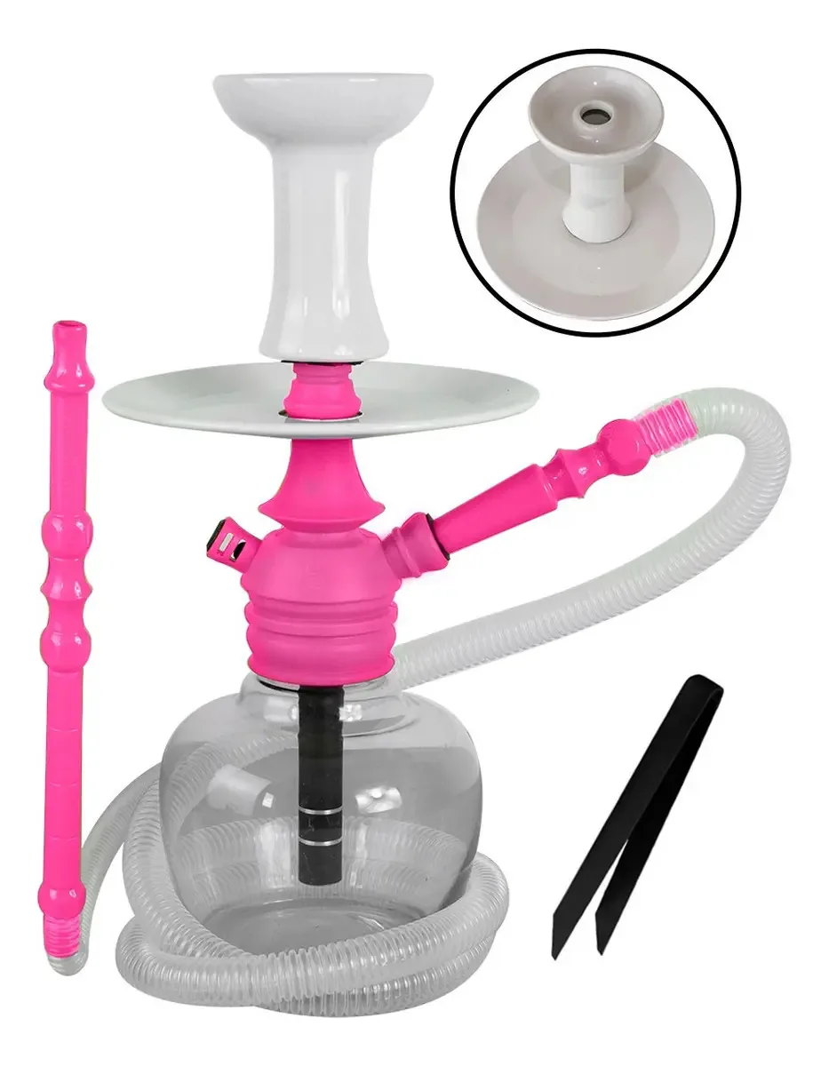 Narguile Completo Mini Monster Diversas Cores - Cor Rosa