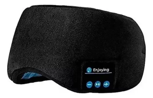 Máscara Dormir Bluetooth 5.0 DSM Preta com Fone Som HD Confortável