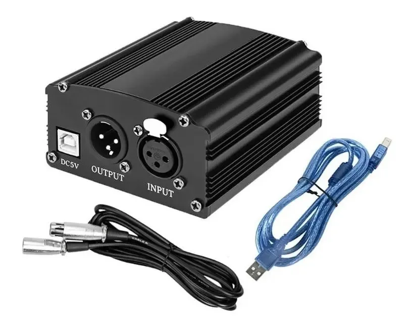 Phantom Power Usb Para Microfone Bm800 48 Volts P/ Note E Pc