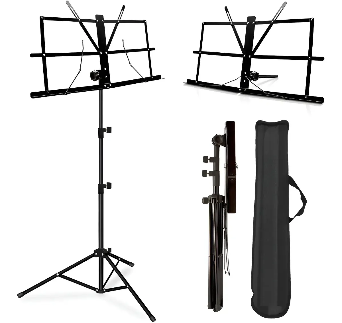 Estante De Partitura Dobrável Metal C/ Bolsa P/ Transporte