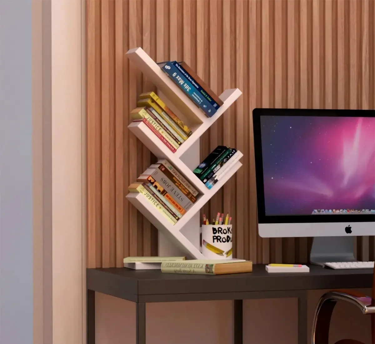 Livreiro Mdf 60x34 Prateleira Branco Livros Revistas