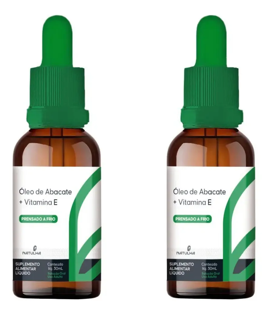 Kit 2x Óleo De Abacate Em Gotas Vitamina E 30ml - Natulha