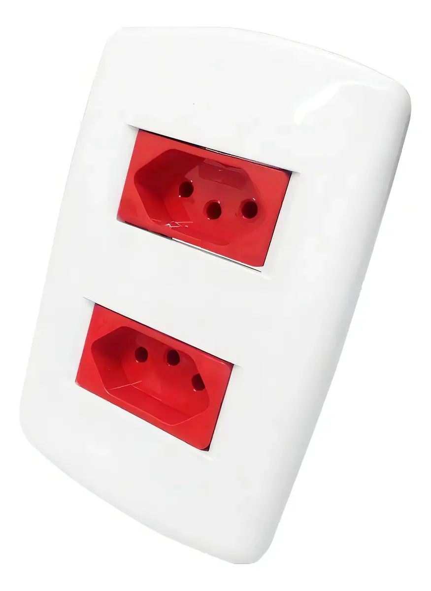 2 Toms Univ 2p+t 20a Verm C/placa 4x2 (bco) - Montreal Plus