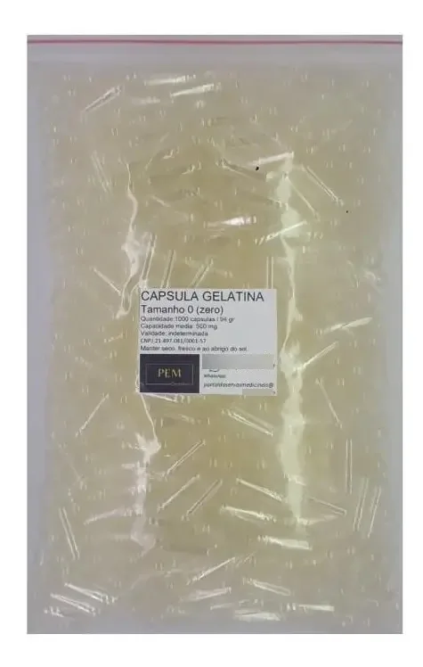 Cápsulas Vazias Pem Cosméticos Vegetal Hpmc Incolor