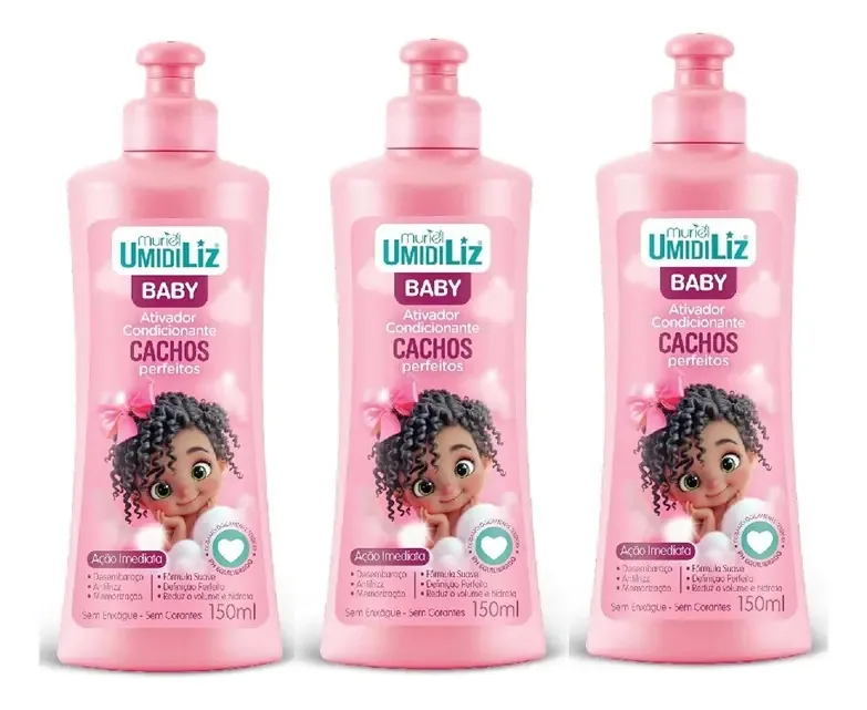 Kit Com 3 Umidificante Umidiliz Baby 150ml