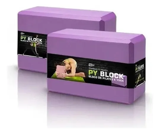 Bloco Para Exercícios Yoga Pilates Alongamento - Azul