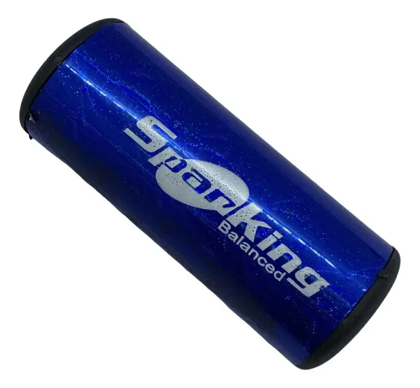 Ganzá Percussivo Chocalho Spanking Cilindrico Balanceado Cor Azul