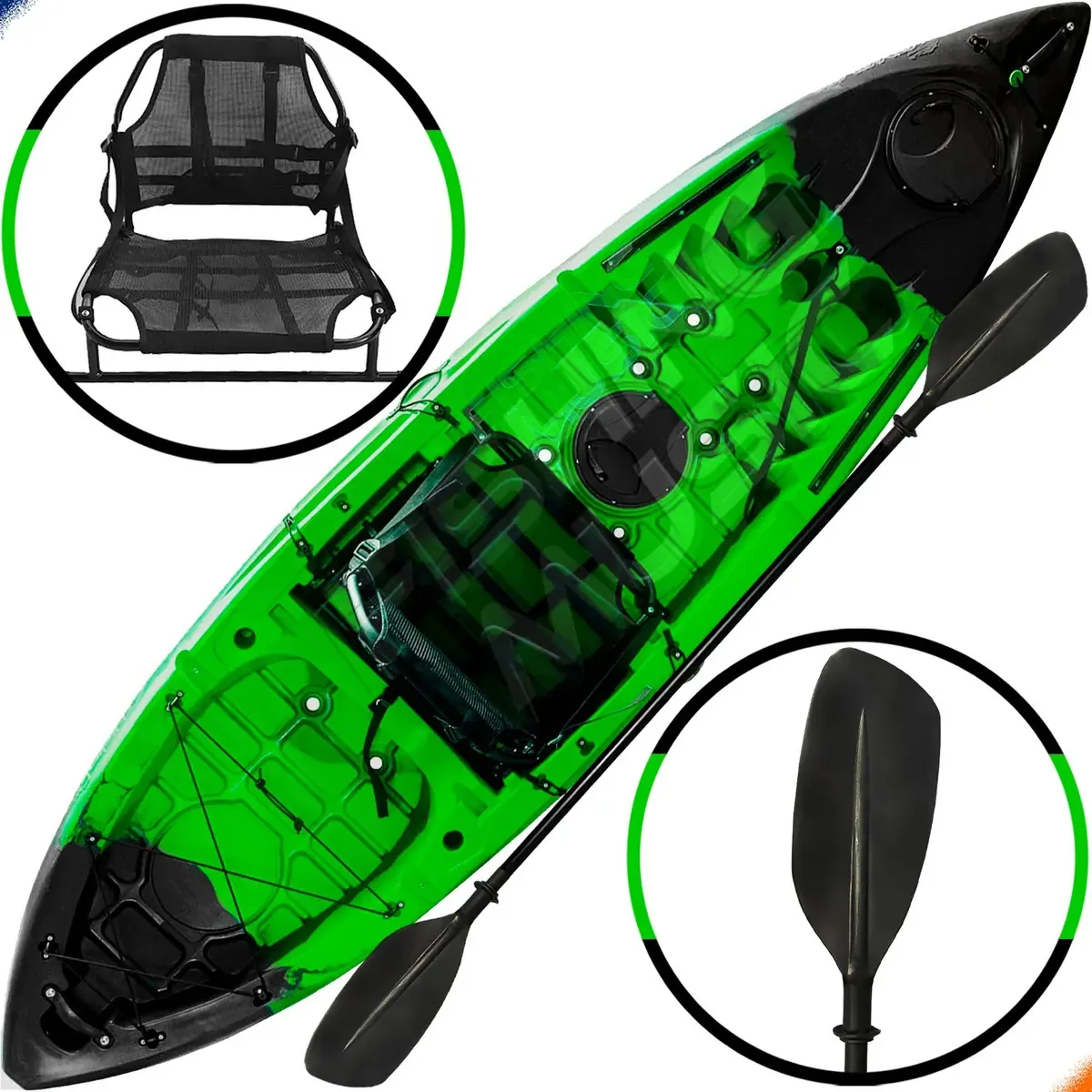Caiaque Pesca Caiman 100 Hidro2eko Cadeira Remo Cor Lima