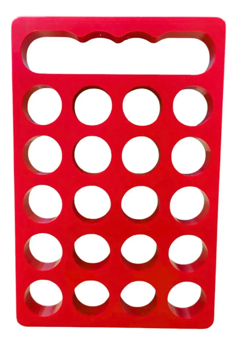 Mini Placa Porcionadora Morango Do Amor 10g 20furos Vermelha Vermelho