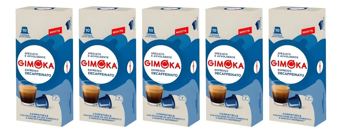 50 Cápsulas De Café Espresso Descafeinato Gimoka