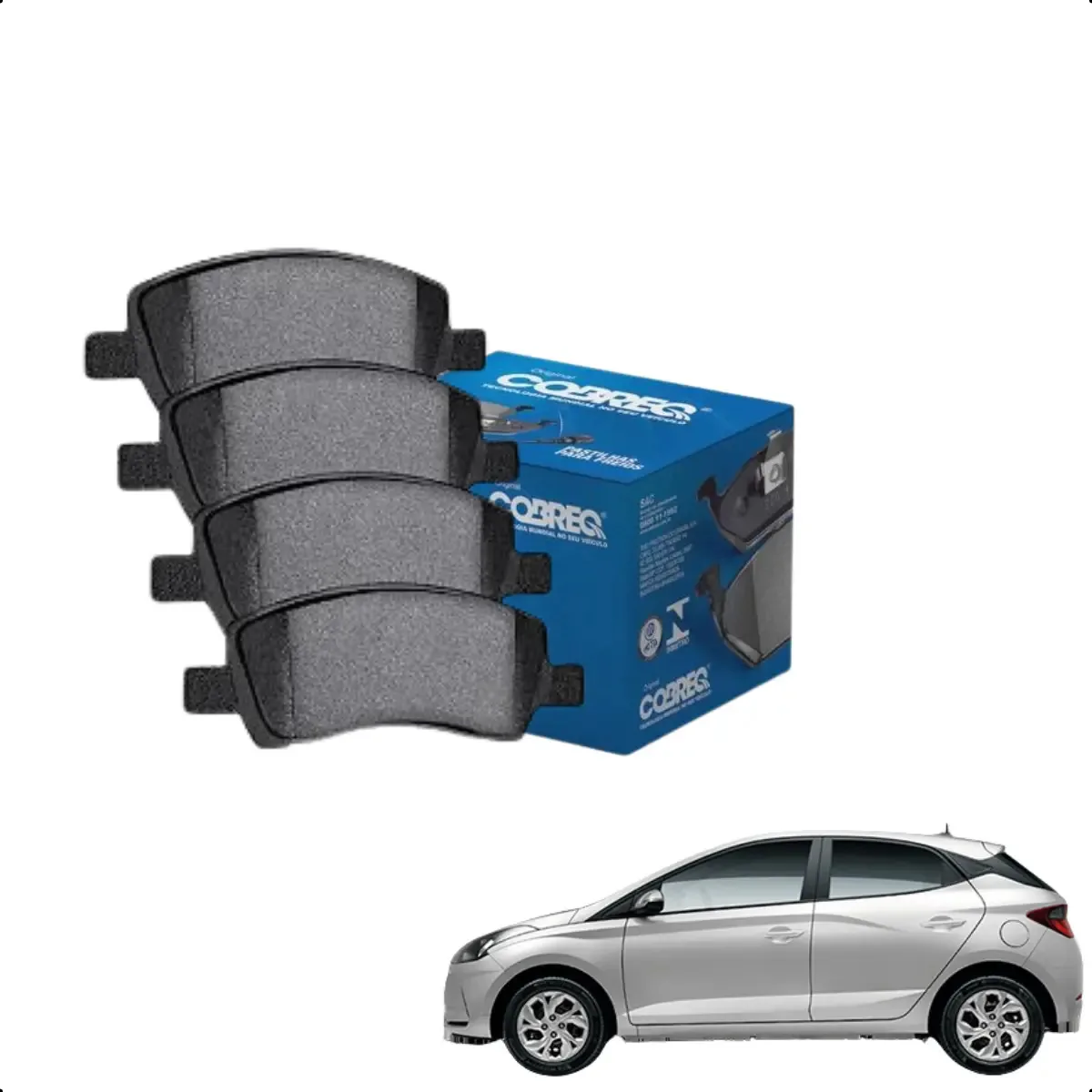 Jogo Pastilha de Freio Dianteira HYUNDAI HB20 - COBREQ N2131C