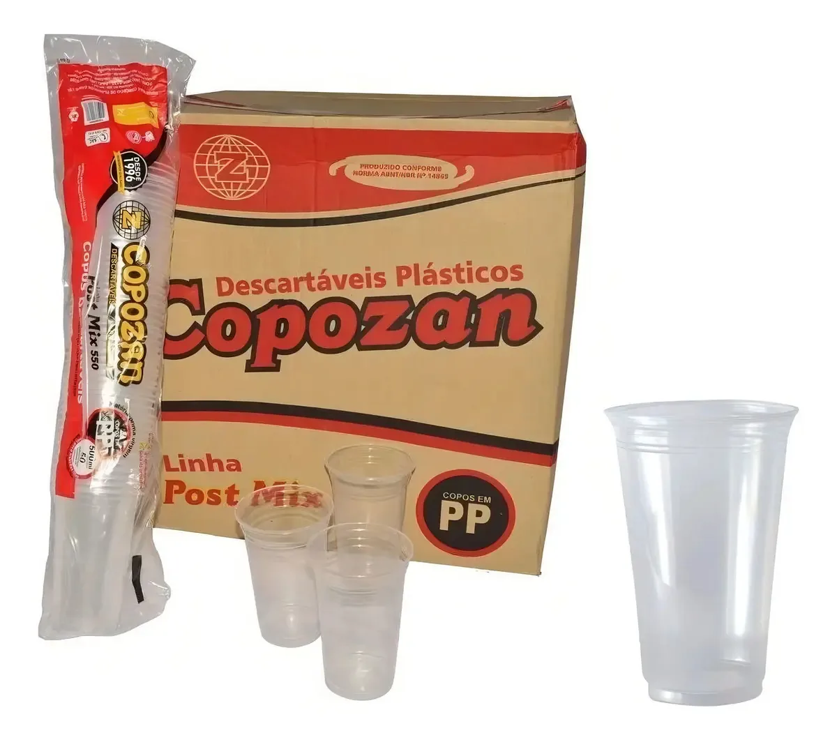 Copos Descartáveis Lisos CHOPP/AÇAÍ Post Mix 330ml - Copozan C/1.000