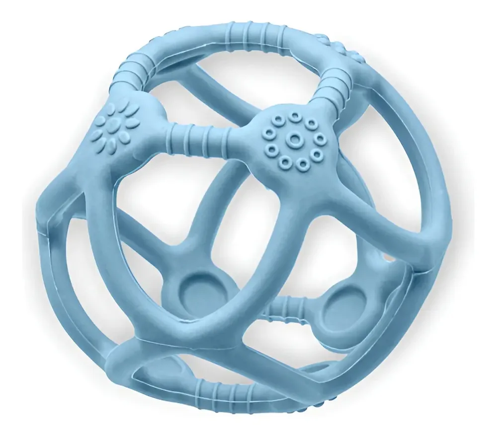 Mordedor Infantil Bola Em Silicone Texturas Flexivel
