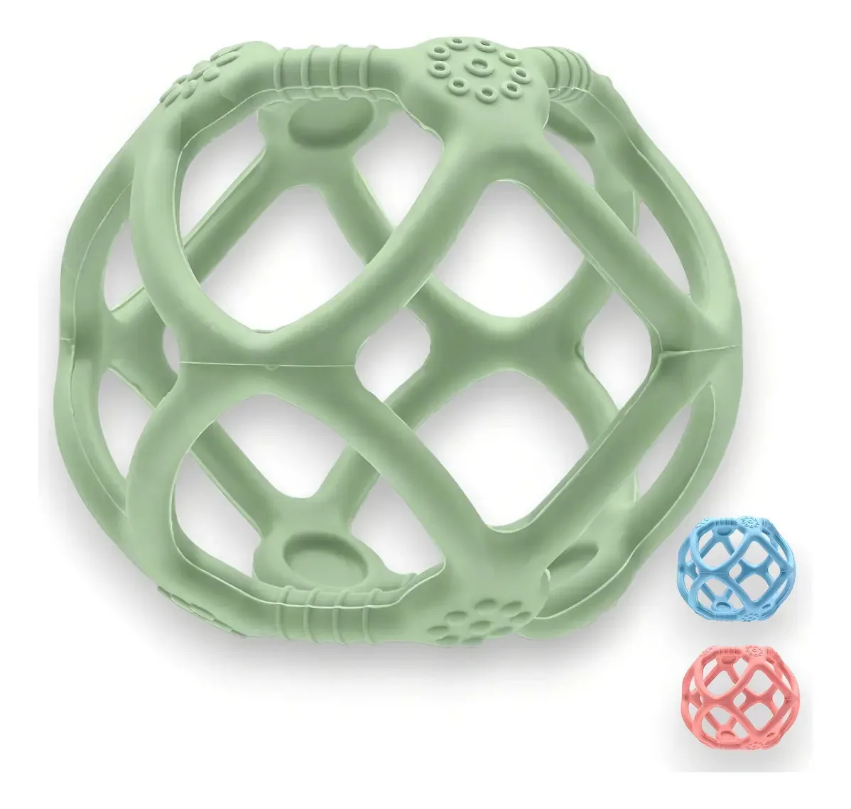 Mordedor Infantil Bola Em Silicone Texturas Flexivel