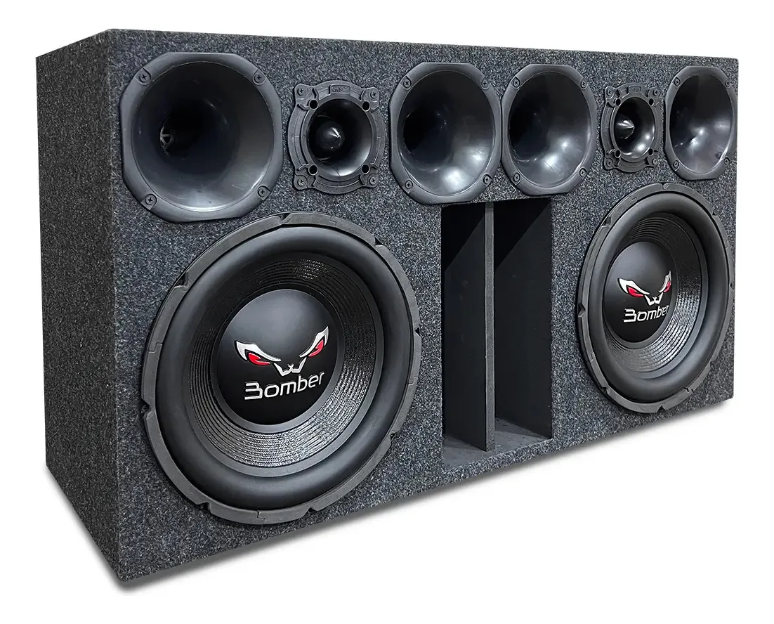 Caixa Pancadão Oestesom Subwoofer Bicho Papão E Médio Agudo Preto
