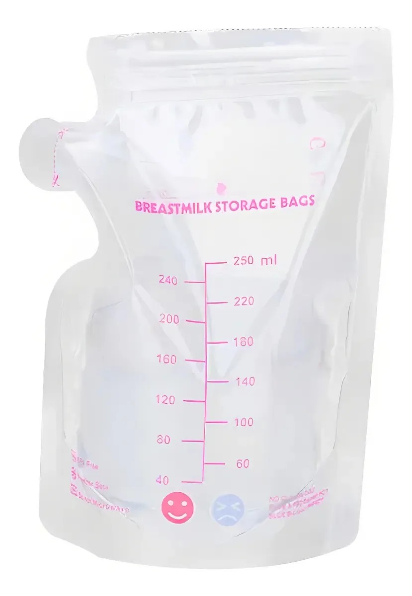 Saco de Armazenamento de Leite Materno MBBIMPORTS 250ml 60 Und