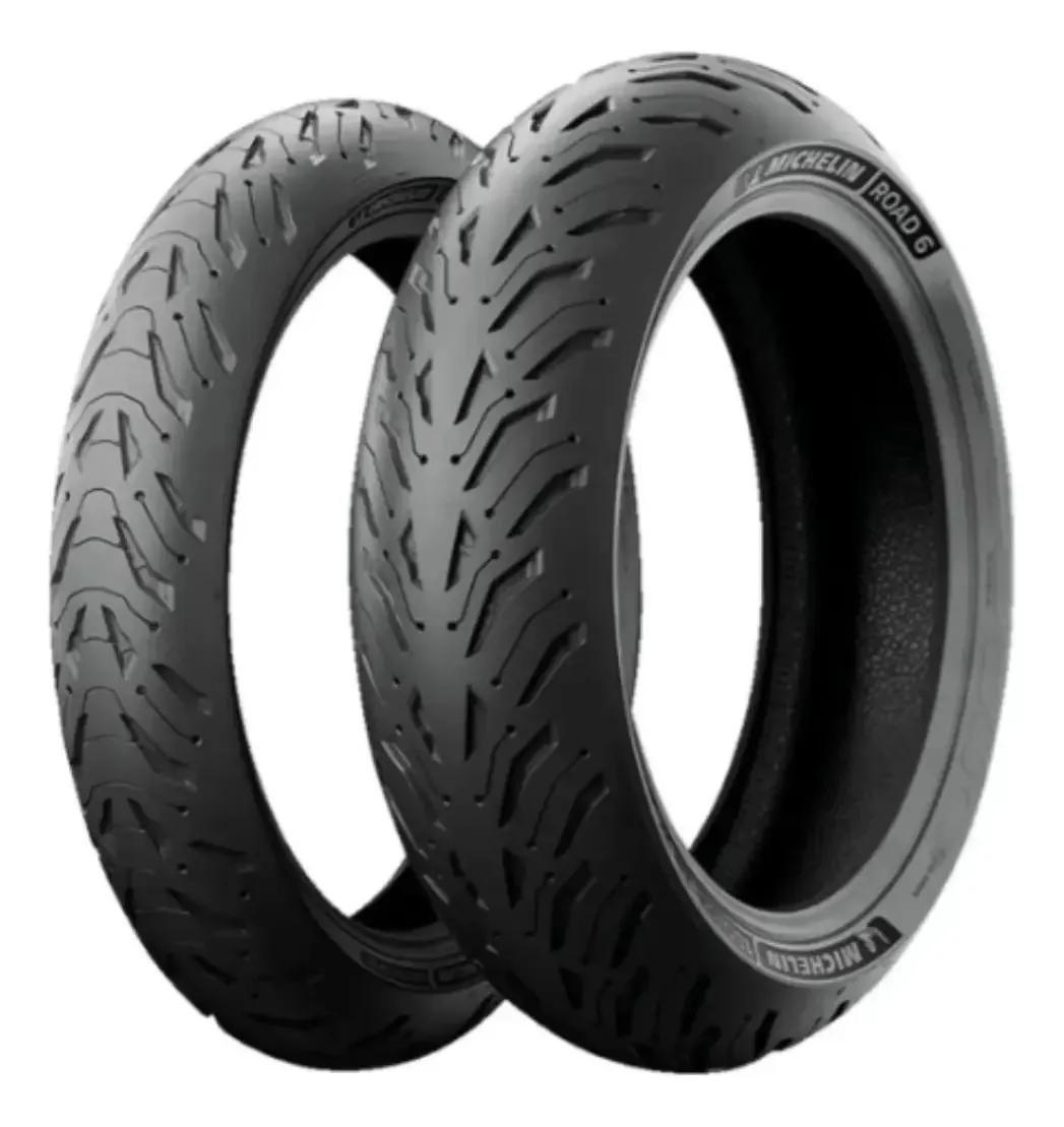 Par De Pneus Michelin 120/70-17 E 150/70-17 Road 6 Sem Câmara