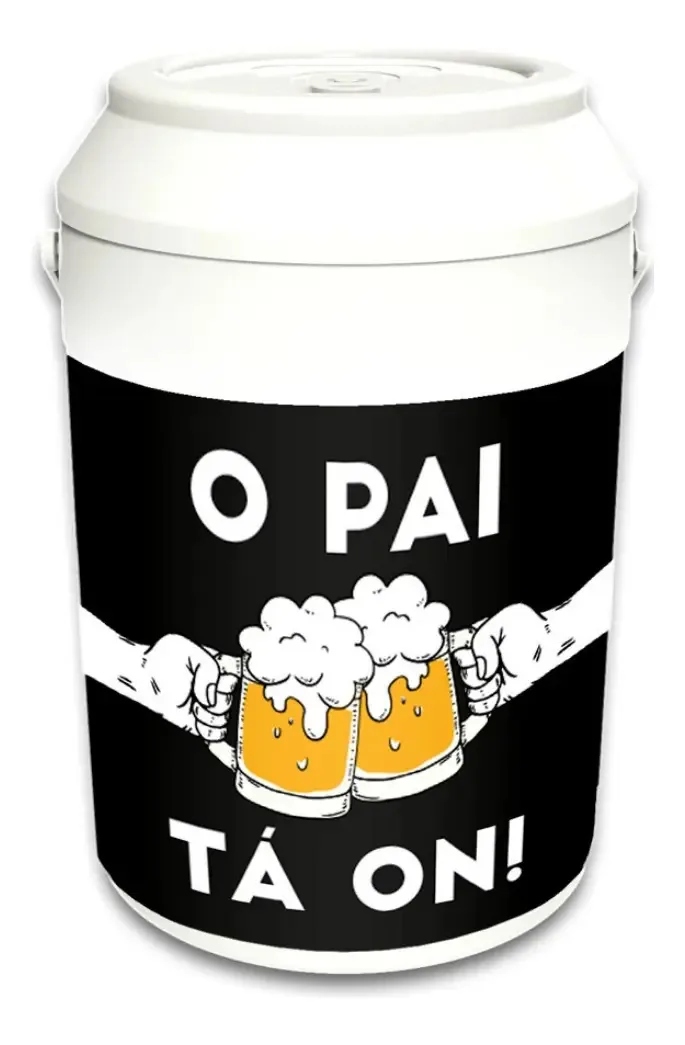 Cooler Térmico Para 8 Latinhas De 350ml Com Alça Premium Cor O Pai Ta On
