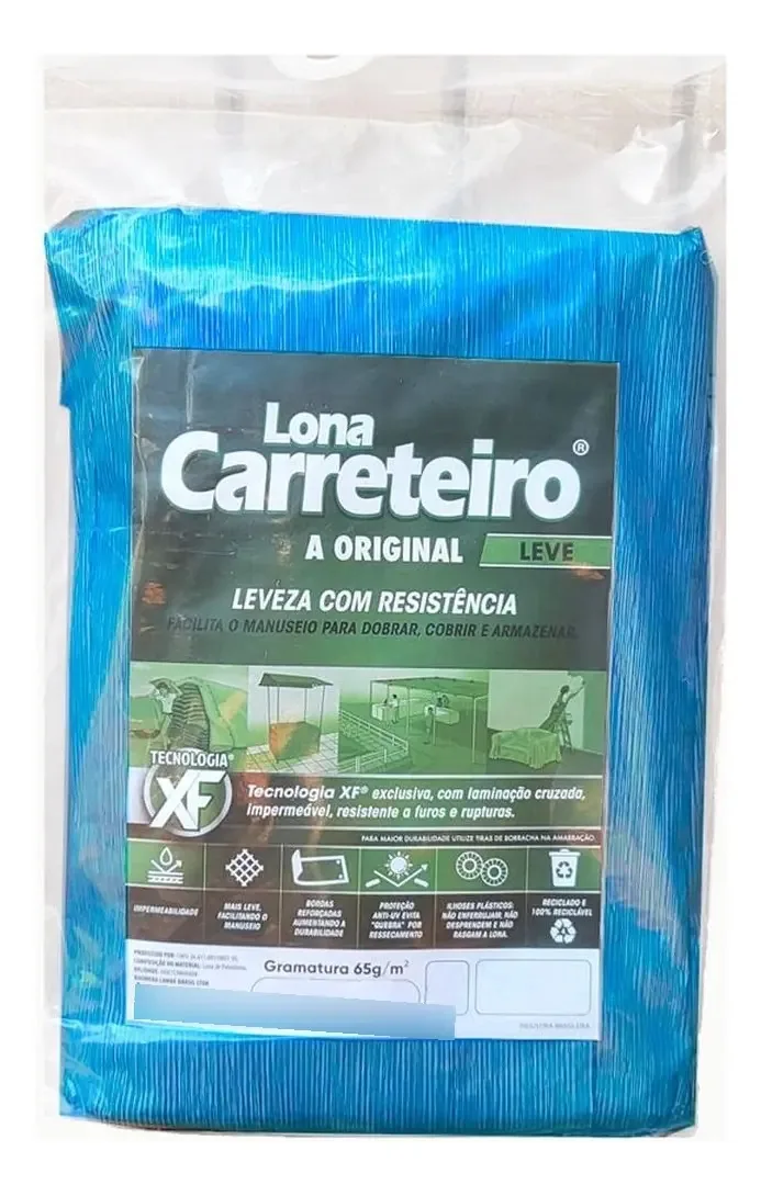 Lona Carreteiro Itap Azul de 6x4m para Proteção de Cargas