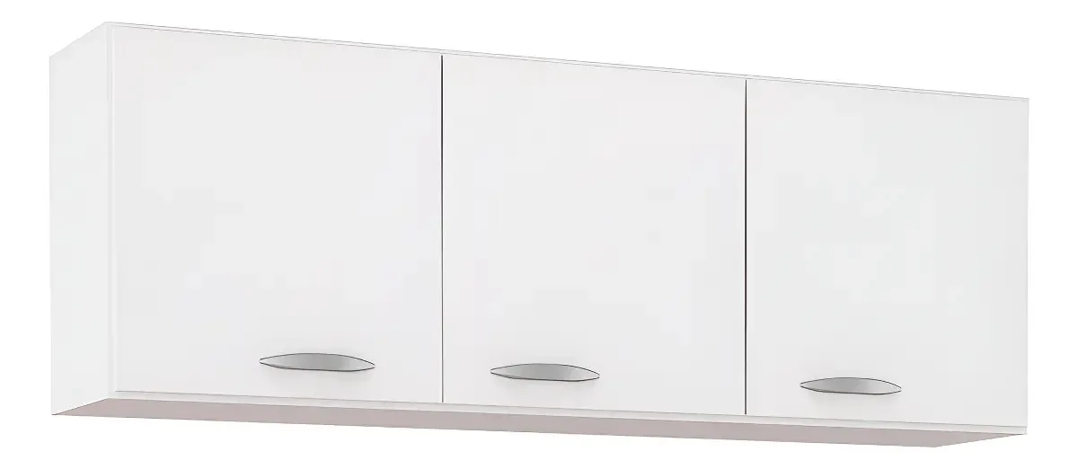 Armário Aéreo Branco 3 Portas 120cm Moderno Casa Móveis BR Cozinha
