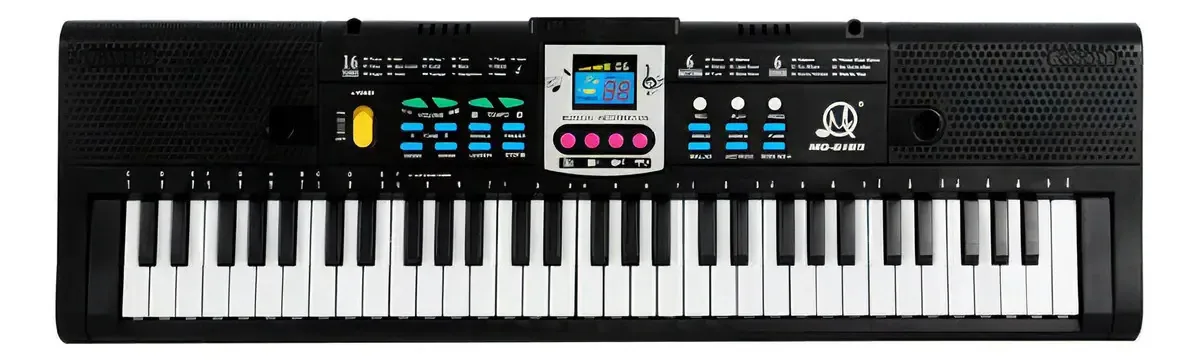 61 Teclas Digital Música Teclado Eletrônico Crianças Cor Preto