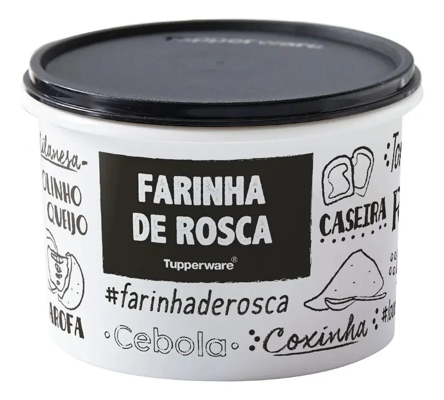 Tupperware Caixa 1,1l Mantimento Tampa Hermética Cor Farinha De Rosca Pb