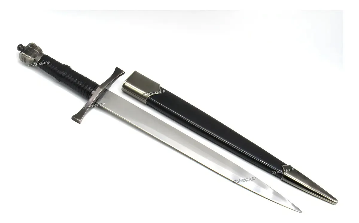 Adaga Antiga Osato Knives Adaga Medieval Cor Do Cabo Preto