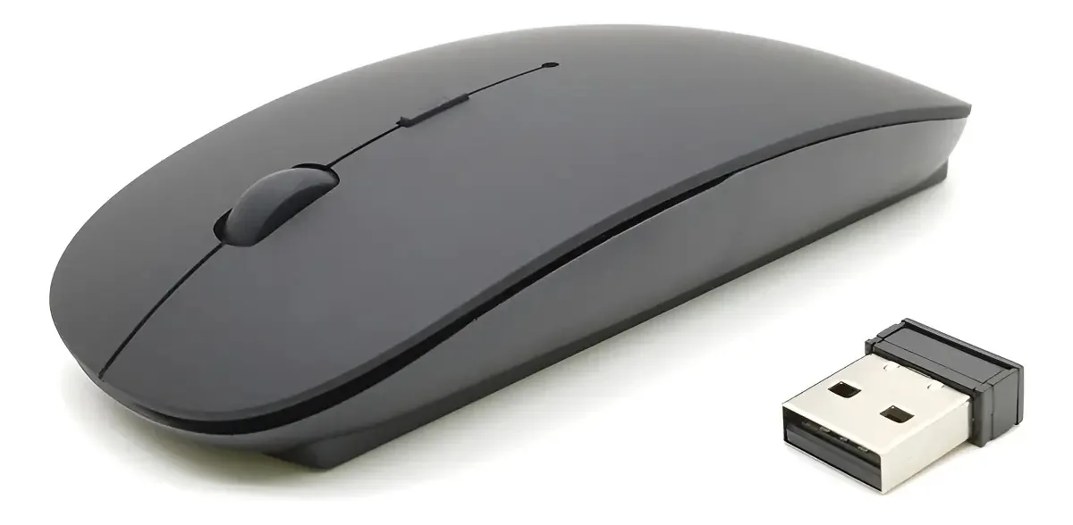 Mouse Sem Fio Bluetooth para Notebook e PC Ergonômico Tablet Slim