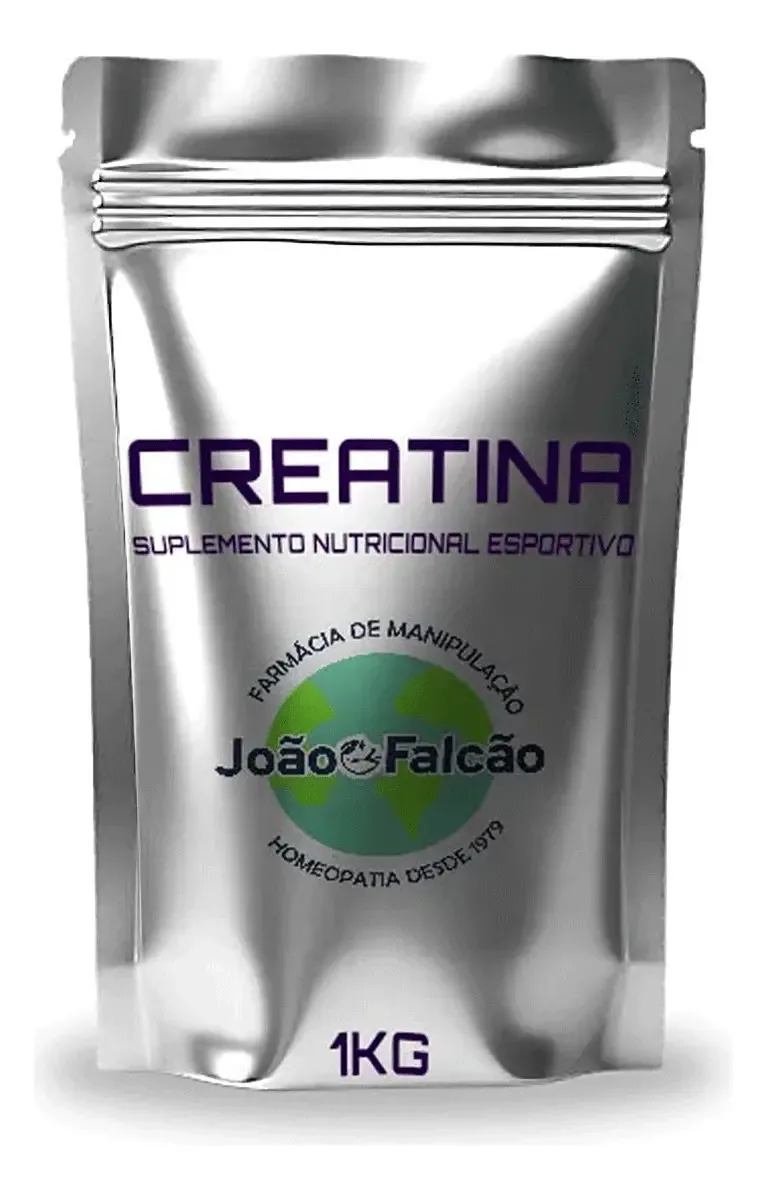 Creatina Monohidratada 100% Pura 1kg Sem Sabor Farmácia João Falcão