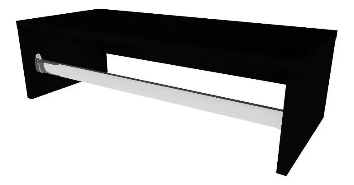 Cabideiro De Parede Mdf Preto