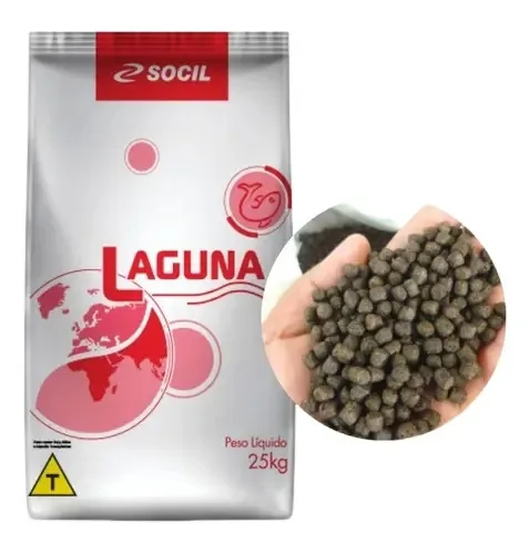 Ração P/ Peixes Laguna Carnívoros 45% - 25kg Pirarucu Oscar