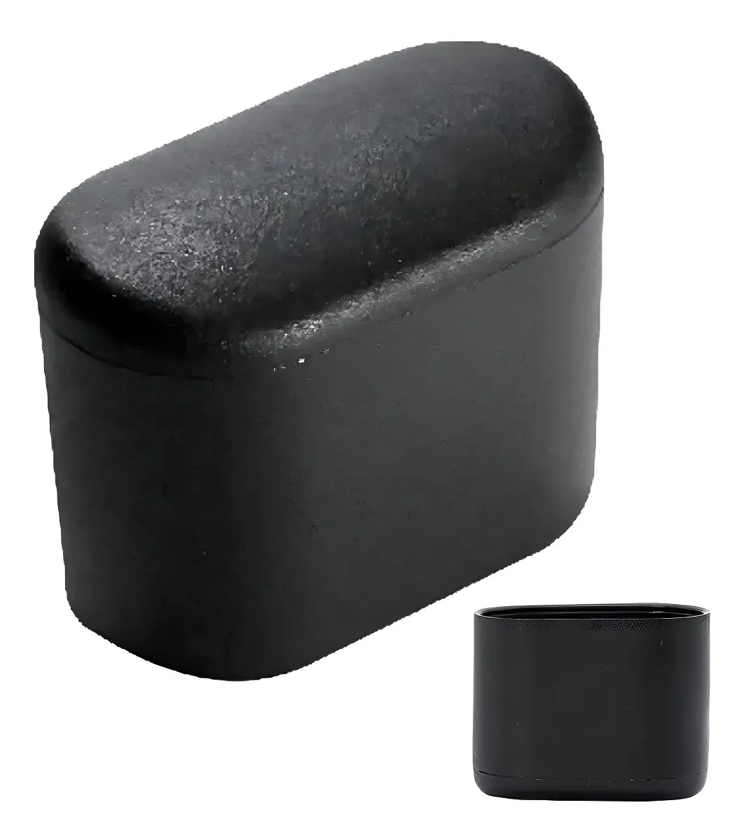 Kit Ponteiras Quadradas Pretas Escritex 16mm 10 Unidades para Cadeiras
