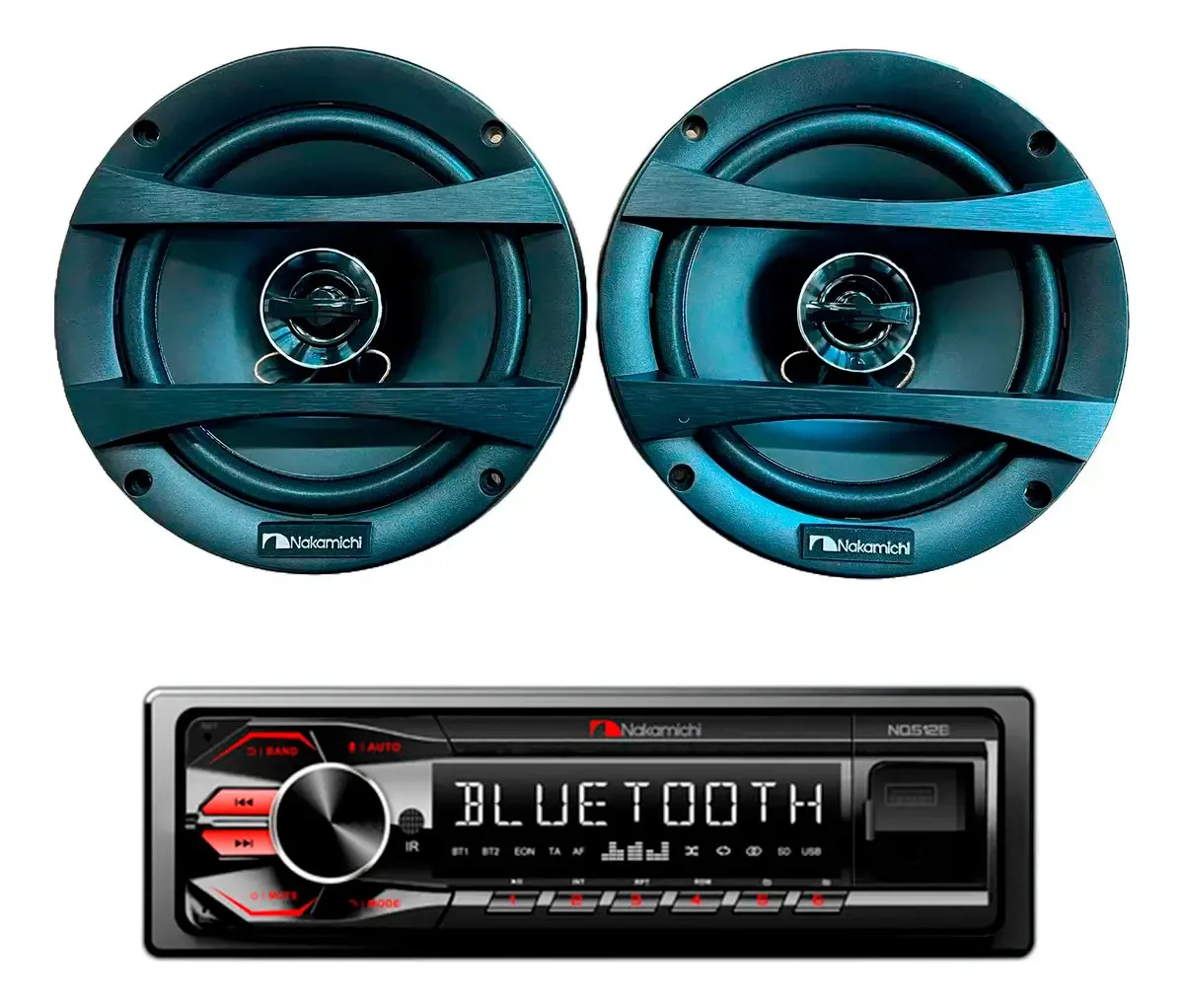 Som Automotivo Mp3/bt Nq512bt + Alto 6 Nakamichi