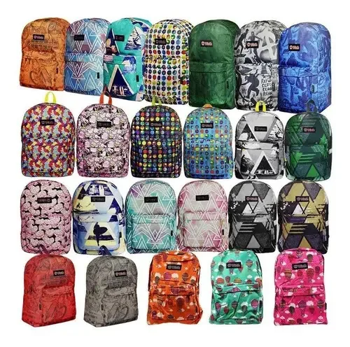Kit 10 Mochilas Juvenil De Costas Passeio Escola