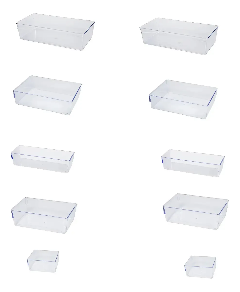 10 Organizadores Transparente Para Cozinha Armário Geladeira