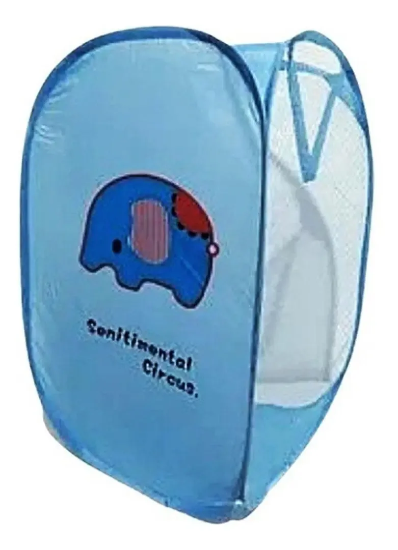 Cesto Organizador Telado Dobrável Infantil Brinquedo Roupa