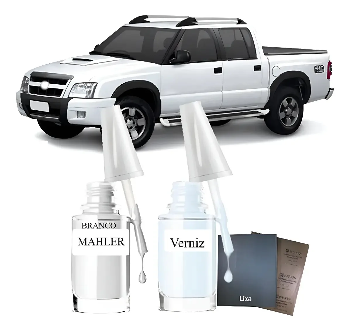 Tinta Tira Risco Retoque Gm S10 Branco Mahler
