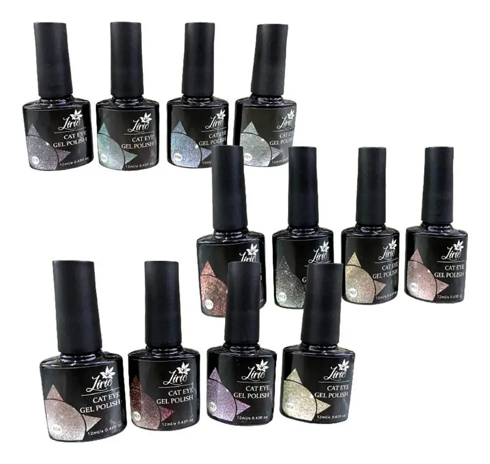 12 Esmaltes Cat Eye Unhas De Longa Duração Secar Na Cabine
